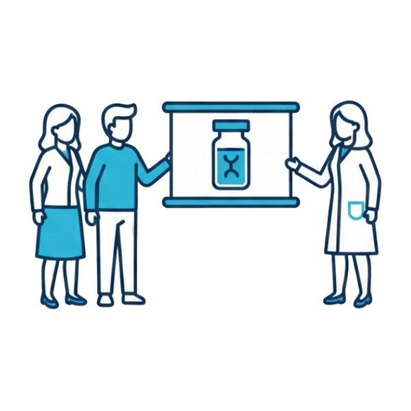 3 scientists discussing